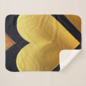 Couverture Sherpa Coeur or avec Arrière - plan foncé Sherpa Blanket (Devant (Horizontal))