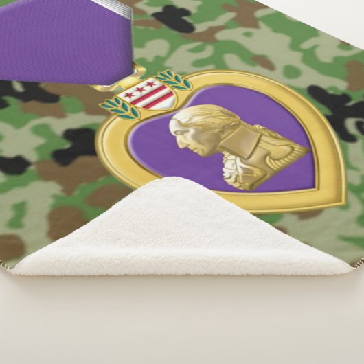 COUVERTURE SHERPA COEUR POURPLE (3/4)