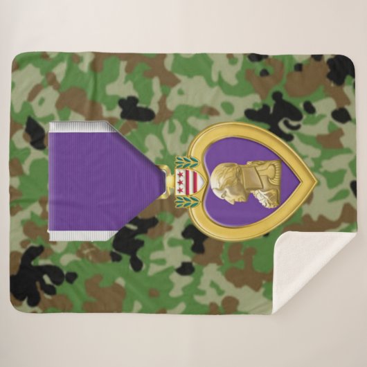 COUVERTURE SHERPA COEUR POURPLE (Devant (Horizontal))