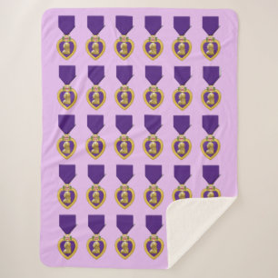 COUVERTURE SHERPA COEUR POURPLE