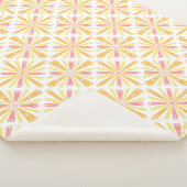 Couverture Sherpa Coeur radial Sunburst Motif rose Jaune (3/4)