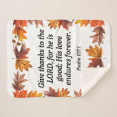 Couverture Sherpa Coeur reconnaissant (Devant (Horizontal))