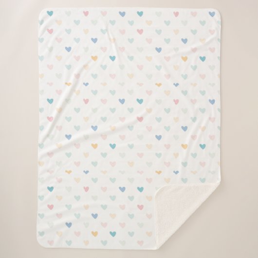 Couverture Sherpa Coeurs (Devant)