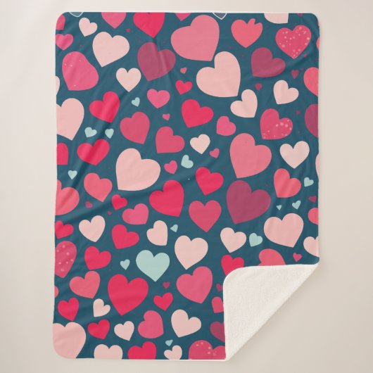 Couverture Sherpa Coeurs (Devant)