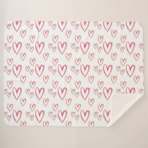 Couverture Sherpa Coeurs