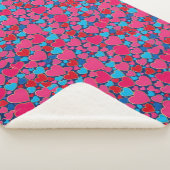 Couverture Sherpa Cœurs 3D roses (3/4)