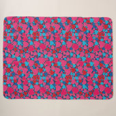 Couverture Sherpa Cœurs 3D roses (Devant (Horizontal))