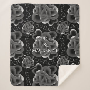 Couverture Sherpa Coeurs beaucoup Motif