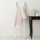 Couverture Sherpa Coeurs blancs roses (En situation)