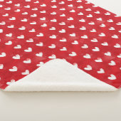 Couverture Sherpa Coeurs blancs rouges romantiques (3/4)