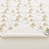 Couverture Sherpa Coeurs Boho de crème Brown (3/4)