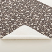 Couverture Sherpa Cœurs Crème Marron (3/4)