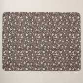 Couverture Sherpa Cœurs Crème Marron (Devant (Horizontal))