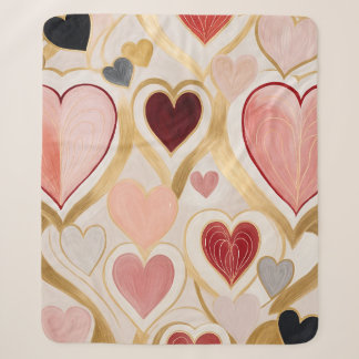 Couverture Sherpa Coeurs d'amour
