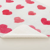 Couverture Sherpa Coeurs d'aquarelle incomparable : design motif rom (3/4)