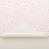 Couverture Sherpa Coeurs d'aquarelle rose pâle (3/4)
