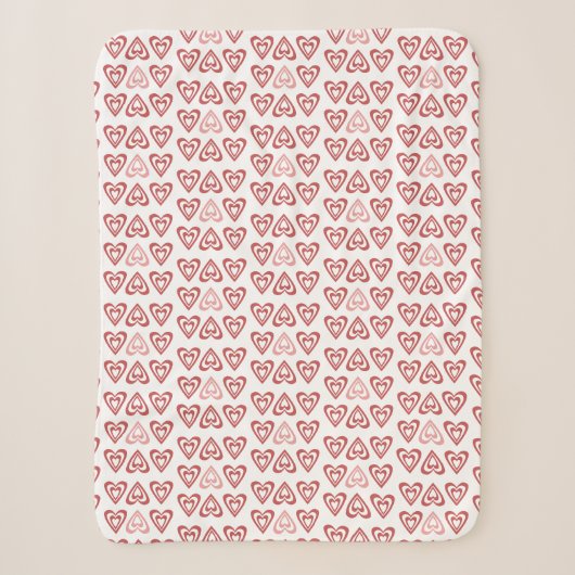 Couverture Sherpa Cœurs de la Saint-Valentin Mignons – Conception d' (Devant)