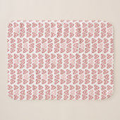 Couverture Sherpa Cœurs de la Saint-Valentin Mignons – Conception d' (Devant (Horizontal))