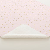 Couverture Sherpa Coeurs d'or rose pâle (3/4)