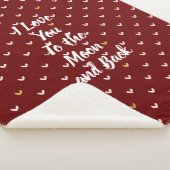 Couverture Sherpa Coeurs d'or rougesBlush (3/4)