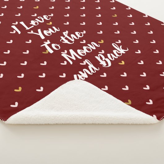 Couverture Sherpa Coeurs d'or rougesBlush (3/4)