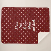 Couverture Sherpa Coeurs d'or rougesBlush (Devant (Horizontal))