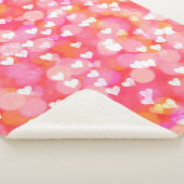 Couverture Sherpa Coeurs et Bokeh (3/4)