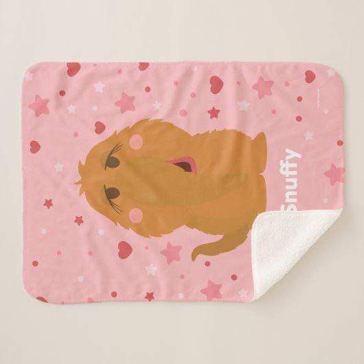 Couverture Sherpa Coeurs et étoiles confortables Graphisme (Devant (Horizontal))