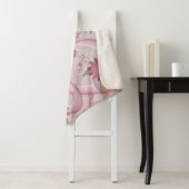 Couverture Sherpa Coeurs et fleurs Abstraits roses Aimer l'art fract (En situation)