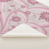 Couverture Sherpa Coeurs et fleurs Abstraits roses Aimer l'art fract (3/4)