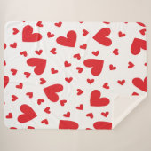 Couverture Sherpa Coeurs mignons (Devant (Horizontal))