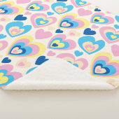 Couverture Sherpa Coeurs Pastel. (3/4)