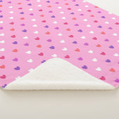 Couverture Sherpa Coeurs polka rose (3/4)