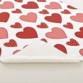 Couverture Sherpa Coeurs rouges (3/4)
