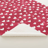 Couverture Sherpa Cœurs rouges roses blancs (3/4)