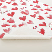 Couverture Sherpa Coeurs rouges XOXO Love (3/4)