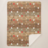 Couverture Sherpa Coeurs stylisés motif 9 (Devant)