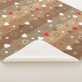 Couverture Sherpa Coeurs stylisés motif 9 (3/4)