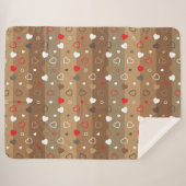 Couverture Sherpa Coeurs stylisés motif 9 (Devant (Horizontal))