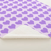 Couverture Sherpa Cœurs violets (3/4)