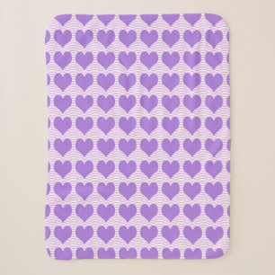 Couverture Sherpa Cœurs violets