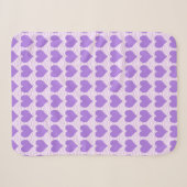 Couverture Sherpa Cœurs violets (Devant (Horizontal))