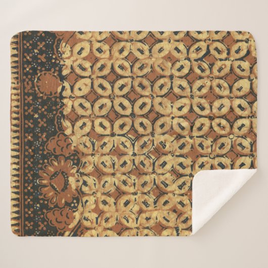 Couverture Sherpa Coffee Bean Earthy Boho Rustique (Devant (Horizontal))