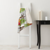 Couverture Sherpa Colibris et bouquet tropical (En situation)