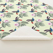 Couverture Sherpa Colibris et fleurs (3/4)