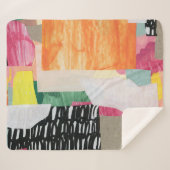 Couverture Sherpa Collage art, moderne coloré abstrait. (Devant (Horizontal))