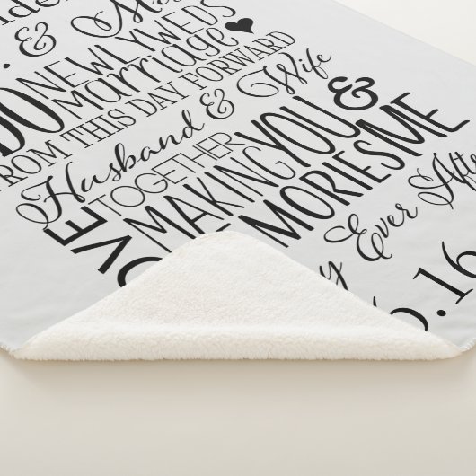 Couverture Sherpa Collage d'art Word mariage (3/4)