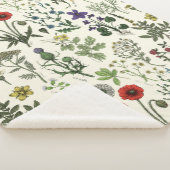 Couverture Sherpa Collage de fleurs sauvages (3/4)
