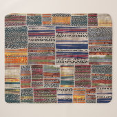 Couverture Sherpa Collage de patchwork : motif de courtepointe mixte (Devant (Horizontal))