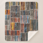 Couverture Sherpa Collage de patchwork : Motif de surface composée (Devant)